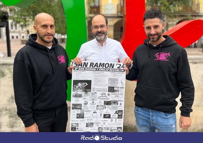 Roberto Odriozola, José Luis Urraca y Jesús Hoyos presentan las fiestas de San Ramón