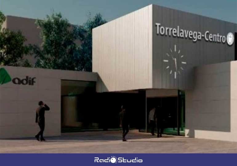 Infografía de la futura estación de tren en Torrelavega, una vez se complete el soterramiento de las vías.