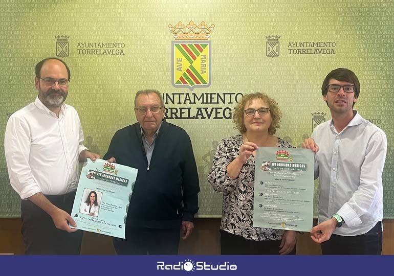 Los concejales José Luis Urraca y Borja Sainz, junto con Pedro Cayón y Manuela Anta han presentado las jornadas | Foto: Radio Studio