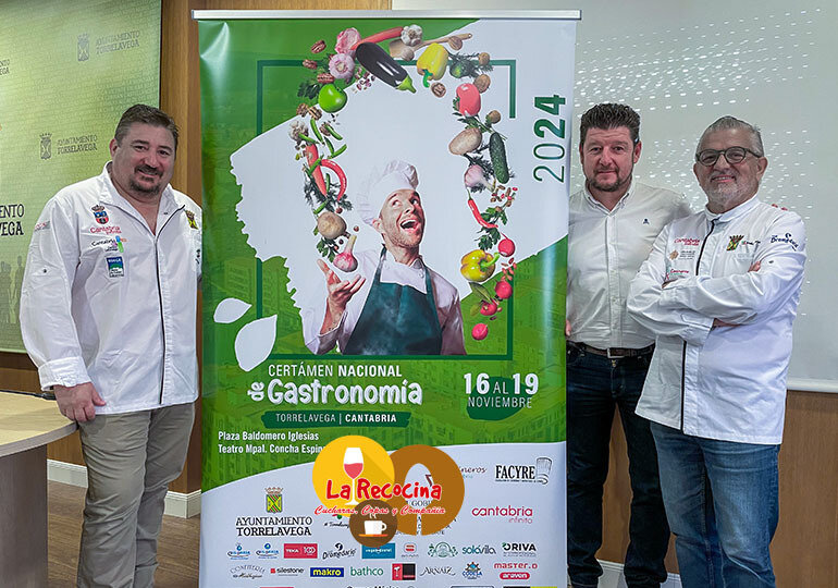 Floren Bueyes y Alex Gutiérrez, de la Asociación de Cocineros de Cantabria, en la presentación del Certamen Nacional de Gastronomía