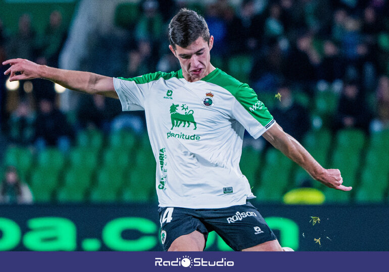 Diego Díaz en el partido ante la SD Huesca | Foto: Real Racing Club