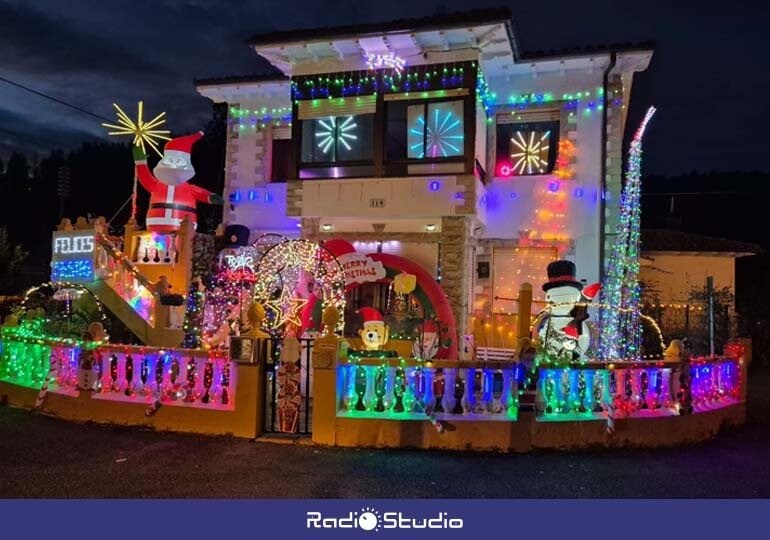 La vivienda situada en Ganzo, presentada por el vecino Miguel Ángel Fernández, ganadora en la categoría de fachadas y jardines