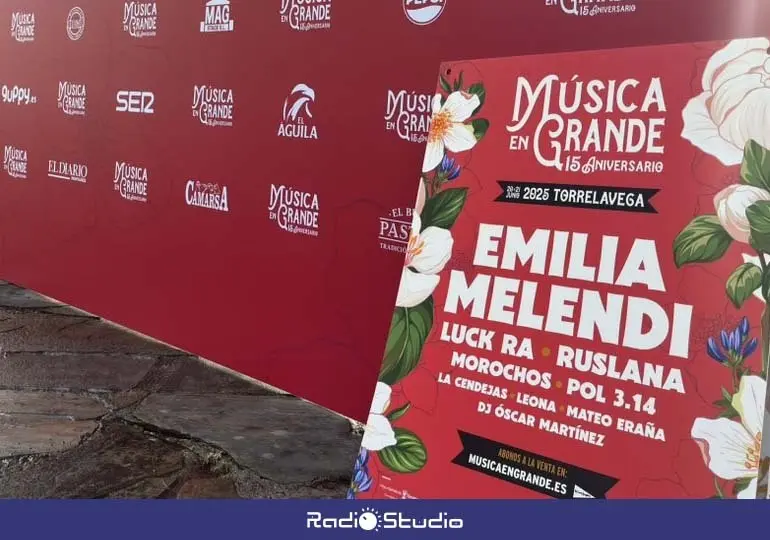 Emilia y Melendi, cabezas de cartel del festival Música en Grande de Torrelavega 2025 | Foto: Radio Studio